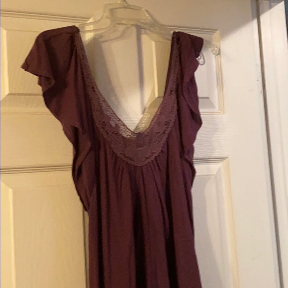 Eggplant Size L American Eagle Outfitters Top